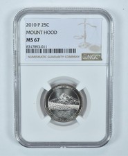 2010-P Washington Quarter ATB Mount Hood America The Beautiful MS67 NGC picture
