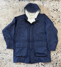 Orvis Men’s Blue Hooded Rain Jacket w/ Pockets Size L picture