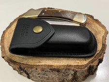 Buck 110 USA Hunter Lockback Wood Handle Folding Knife W/Sheath--- picture