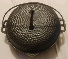 Fully Restored #98 CHF Hammered Cast Iron Dutch Oven with Lid picture