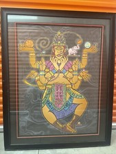 VTG King Velveeda Stuart Helm Signed Art Print 1999 Large Framed Painting OOA picture