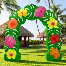 8.2 ft Tropical Hawaiian Inflatable Arch Summer Luau Party Decor picture