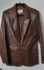 EUC VTG 70s GOAT STATUS The Ultimate Brown Leather Jacket 40 Badass TV Detective picture