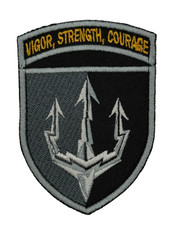 Ukraine Navy Patch Vigor Strength Courage Marine Infantry Embroidered Badge picture