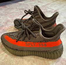 adidas Yeezy Boost 350 V2 Low Top Lace-Up Men's Sneakers Gray/Orange SPLY-350 picture