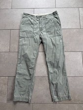 Taylor Stitch The Surplus Pant Field Olive Reverse Sateen Fatigue Trousers 36x32 picture