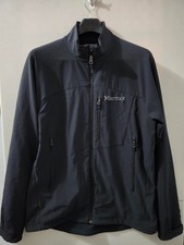 Marmot Jacket Mens L Black M3 Bero Zip Outdoor Hiking Softshell Pockets Solid picture