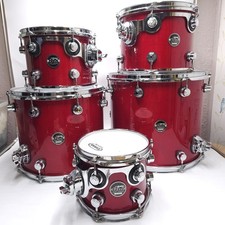 DW Performance Series Fast Toms 8-10-12-14-16 Maple HVX Cherry Satin Made In USA picture