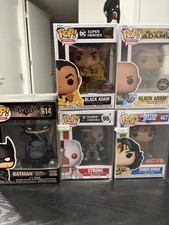 Funko Pop DC Lot of 5 Batman 614 Arkham Asylum Black Adam Cyborg Wonder Woman picture