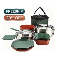 Gerber ComplEAT 16-Piece Cookset Stainless Steel Camping Cooking Set picture