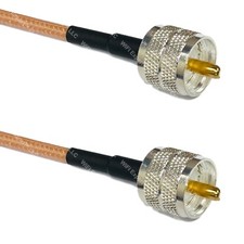 RG400 Silver PL259 UHF Male to PL259 UHF Male Coax RF Cable USA Lot picture
