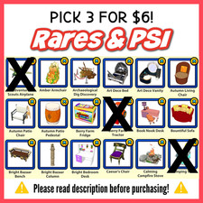 PICK 3 Webkinz Classic Rares, Exclusive, PSI, Estore Furniture Items picture