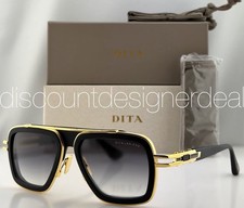 DITA LXN-EVO Sunglasses Matte Black Yellow Gold Gray Gradient DTS403-A-01 NEW picture