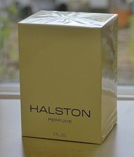 Vtg 80s HALSTON by HALSTON splash PURE PARFUM 1 oz~30ml OLD FORMULA LARGE SEALED picture