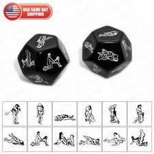 2x 12 Side Sex Positions Craps Game Funny Dice Erotic Party Adult Couple Lover picture