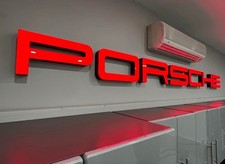 Porsche 310 cm letter lettering Enseigne board signe Enseigne cartello letrero picture