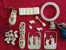 Antique Qing Dynasty carving miscellaneous figures. Jade and others. picture
