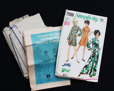 VTG Simplicty 60s Jumpsuit Sewing Pattern Culotte Wide Leg Jumper Jiffy 7909 Sew picture