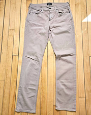 PAIGE Men's Beige Stretch Denim Jeans Slim Straight Mid Rise Medium Wash picture