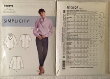 Simplicity Pattern R10495/9108 Misses' Tops w/ Sleeve Variations & Scarf XXS-XXL picture