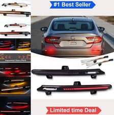 LED Rear Fog Bumper Reflector Brake Tail Sequential Turn Signal Lights 2 Pack picture
