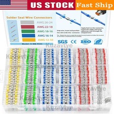 1000X Solder Seal Wire Connectors Insulated Butt Terminal Electrical Wire Splice picture