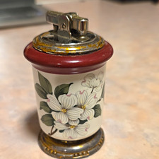 Ronson Viola Floral Design Table Lighter Marked Newark N.J. U.S.A. picture