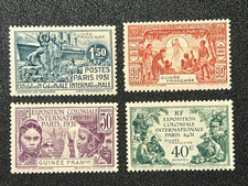 French Guinea 1931 Collection of #116-119 Mint H 2X1034 picture
