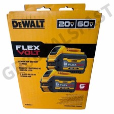 DeWALT 6Ah FLEXVOLT DCB606 Battery Kit 20V/60V MAX LithiumIon GENUINE NEW (2 Pc) picture