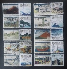 HDDM30 Stamp Japan 2011 Philanippon Ukiyoe Art Stamp Sheet used Set of 10 picture