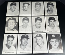 Vintage 1958-59 NY YANKEES 12 Set Photo Cards MICKEY MANTLE Yogi Berra COMPLETE picture