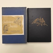 Vintage Gulliver's Travels Jonathan Swift W/slipcase 1945 Jon Corbino Illust. picture