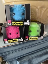 NeeDoh Fuzzball Barnyard Squishers~Set of 3~Pink Pig, Green Goat, and Blue Cow picture