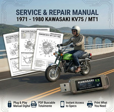 KAWASAKI MT1 1971 1972 1973 1974 1975 1976 SERVICE REPAIR SHOP MANUAL ON USB picture