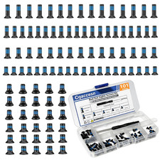 61Pcs Red Dot Sight Screws Kit - #6-32 Flat Head Alloy Steel with Threadlocker & picture