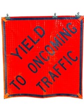 TRAFFIX DEVICES Orange “YIELD TO ONCOMING” REFLECTIVE ROAD SIGN” 48