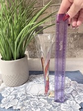 Fostoria Romania Halo Flute Champagne Glass Multicolor SwirlHand Painted picture