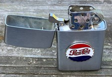 Vintage Soda Advertising: Pepsi Cola & Buffalo Rock Ginger Ale Enameld Lighter picture