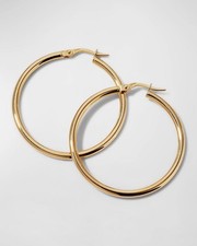 $2150 *ROBERTO COIN* THE PERFECT HOOP LARGE (45mm) 18KYG EARRINGS picture