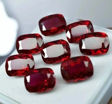 200 Ct Lot Flawless Natural Cushion Cut Burmese Red Ruby Certified LooseGemstone picture