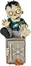 Forever Collectibles NFL Philadelphia Eagles Zombie Figurine Bank New in Box picture
