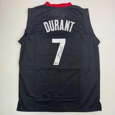 Autographed/Signed Kevin Durant Houston Black Jersey Beckett BAS COA picture