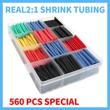 560Pcs Heat Shrink Tubing Insulation Shrinkable Tube 2:1 Wire Cable Sleeve Kit picture