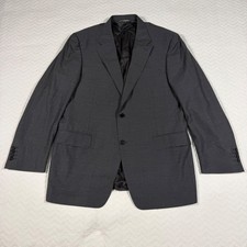 Canali Barneys New York Mens Blazer 40R Wool 2 Button Charcoal Grey Italy EUC picture