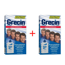 Kit 2x Grecin Progressive White Hair Color Treatment Toning Lotion for Men 120mL picture