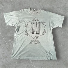 Vintage 10,000 Maniacs Shirt Mens XL Grey 90s Middlebury Tour 1993 Band Tee Rare picture