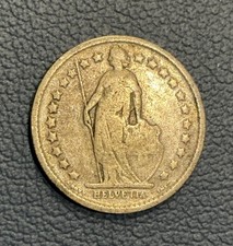 1898-B Switzerland SILVER 1/2 Franc - Silver World Coin picture