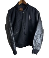 Vintage Spinergy Wheels Men’s Cycling MTB Wool Leather Jacket Size L Made USA picture