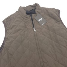 Waggle Men's Size 3XL Quilted Vest Iron Range Full Zip Brown Crosscut NWT $109 picture
