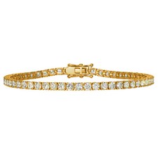 1.86 CT Natural Diamond Tennis Bracelet G-H SI 14K Yellow Gold 6.5 inch picture